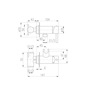 RAV SLEZÁK SEINA Batéria bidetová s kovovou sprchou metal grey - kartáčovaná SE843/1MGK