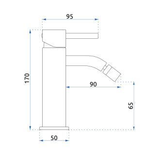 REA Bidetová batéria Lungo Copper REA-B9855