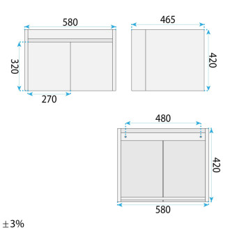 REA Sada kúpeľňového nábytku Faro 60 cm REA-M0037