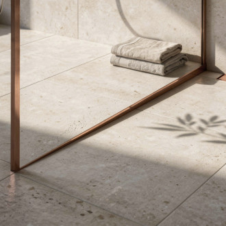 REA Spádová lišta sprchovej vaničky 100cm Brush Copper REA-K9490