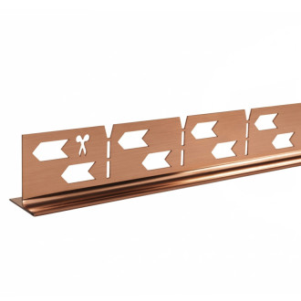 REA Spádová lišta sprchovej vaničky 100cm Brush Copper REA-K9490