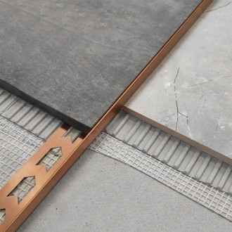 REA Spádová lišta sprchovej vaničky 120cm Brush Copper REA-K9492