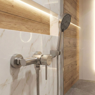 REA Sprchová batéria Lungo Stripe BRUSH NICKEL REA-B9491