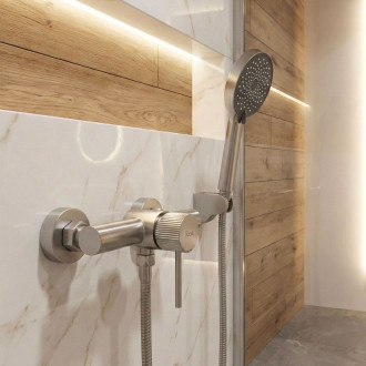 REA Sprchová batéria Lungo Stripe BRUSH NICKEL REA-B9491