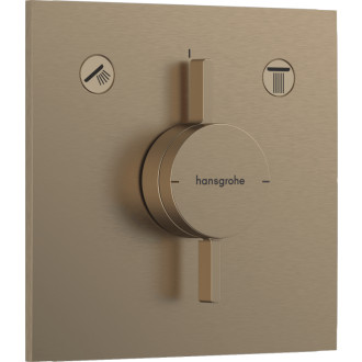 Vaňová batéria Hansgrohe DuoTurn E bez podomietkového telesa kartáčovaný bronz 75417140