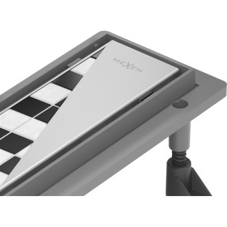 Mexen Plochý lineárny odtok z ABS 2v1 60 cm, nerezová oceľ - 1069060