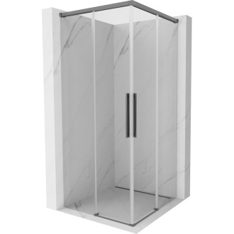 Mexen Rox Duo posuvný sprchovací kút 90 x 90 cm, priehľadný, strieborná metalíza - 8C2D-090-090-95-00