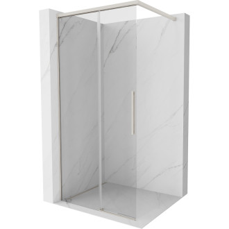 Sprchová zástena Mexen Rox Walk-in 95 x 200 cm, 8 mm priehľadná, kartáčovaný nikel - 8C2-095-003-97-00