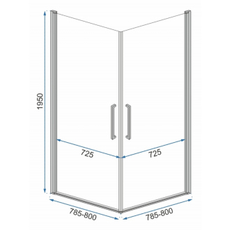 Rea Sprchovací kút Abra 90x90 REA-K5502