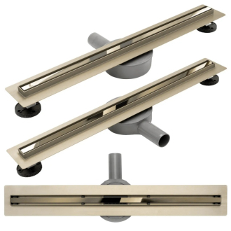 Rea Žľab s roštom Neo &amp; Pure 700 N PRE L.Gold Mirror