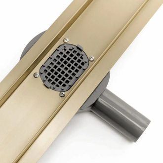 Rea Žľab s roštom Neo Slim L.Gold Pro-800 Mirror