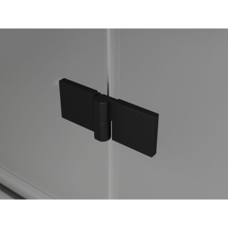 Sprchovací kút Mexen Lunar T s ľavým výklopným uchytením 85 x 110 cm, priehľadný, čierny - 834T-085-110-70-00-L