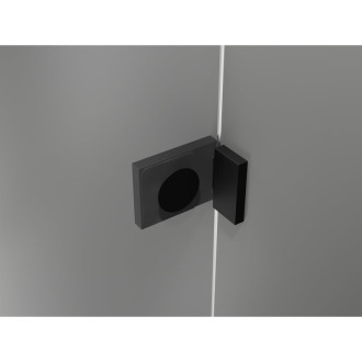 Sprchovací kút Mexen Lunar T s ľavým výklopným uchytením 100 x 120 cm, priehľadný, čierny - 834T-100-120-70-00-L