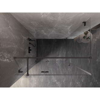 Sprchovací kút Mexen Lunar T s ľavým výklopným uzáverom 80 x 110 cm, priehľadný, strieborná metalíza - 834T-080-110-95-00-L