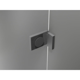 Sprchovací kút Mexen Lunar T s ľavým výklopným uzáverom 90 x 80 cm, priehľadný, strieborná metalíza - 834T-090-080-95-00-L