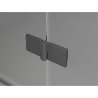 Sprchovací kút Mexen Lunar T s ľavým výklopným uzáverom 90 x 100 cm, priehľadný, strieborná metalíza - 834T-090-100-95-00-L