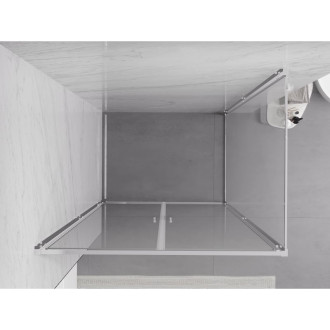 Sprchovací kút Mexen Exo s výklopným mechanizmom 80 x 110 cm, priehľadný, chróm - 814-080-110-01-00