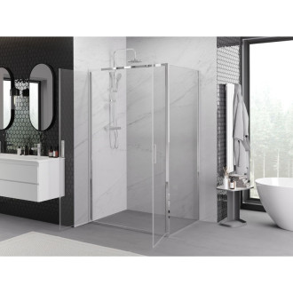 Sprchovací kút Mexen Exo s výklopným mechanizmom 90 x 110 cm, priehľadný, chróm - 814-090-110-01-00
