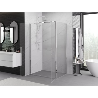 Sprchovací kút Mexen Exo s výklopným mechanizmom 80 x 120 cm, priehľadný, chróm - 814-080-120-01-00