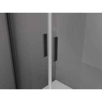 Sprchovací kút Mexen Exo s výklopným mechanizmom 80 x 120 cm, priehľadný, čierny - 814-080-120-70-00