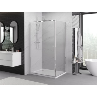 Sprchovací kút Mexen Exo s výklopným mechanizmom 75 x 110 cm, priehľadný, chróm - 817-075-110-01-00