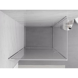 Sprchovací kút Mexen Exo s výklopným mechanizmom 95 x 110 cm, priehľadný, chróm - 817-095-110-01-00