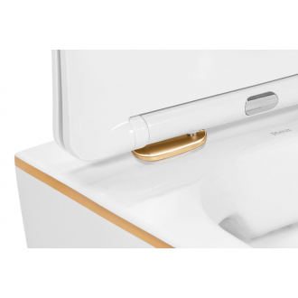 Rea Závesné WC Carlo Mini Rimless Duroplast Gold Edge REA-C1222