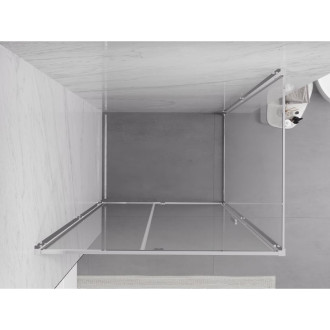 Sprchovací kút Mexen Exo s výklopným mechanizmom 145 x 110 cm, priehľadný, chróm - 819-145-110-01-00