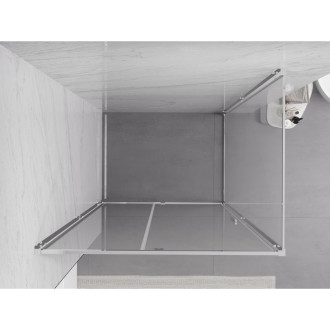 Sprchovací kút Mexen Exo s výklopným mechanizmom 150 x 120 cm, priehľadný, chróm - 819-150-120-01-00