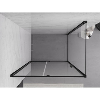 Sprchovací kút Mexen Exo s výklopným mechanizmom 90 x 120 cm, priehľadný, čierny - 819-090-120-70-00