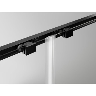 Posuvný sprchovací kút Mexen Exo 145 x 110 cm, priehľadný, čierny - 8151-145-110-70-00