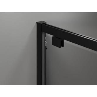 Sprchovací kút Mexen Exo s výklopným mechanizmom 80 x 110 cm, priehľadný, čierny - 8182-080-110-70-00