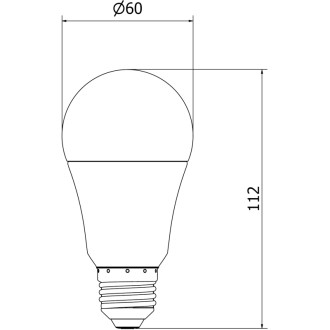 LED žiarovka Mexen Nova E27, A60, 12W, studená - 6500K, 1260 lm - L100-E27-1265-01