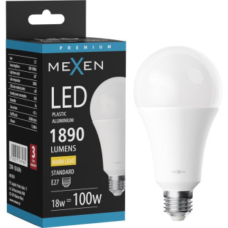 LED žiarovka Mexen Nova E27, A70, 18W, teplá - 3000K, 1890 lm - L100-E27-1830-01