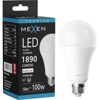 LED žiarovka Mexen Nova E27, A70, 18W, neutrálna - 4000K, 1890 lm - L100-E27-1840-01