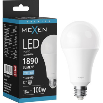 LED žiarovka Mexen Nova E27, A70, 18W, studená - 6500K, 1890 lm - L100-E27-1865-01