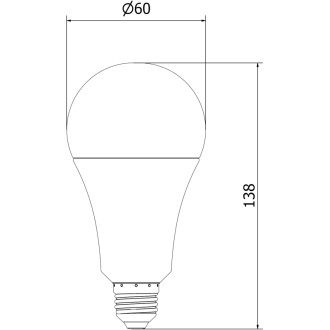 LED žiarovka Mexen Nova E27, A70, 20W, studená - 6500K, 2100 lm - L100-E27-2065-01