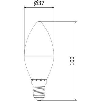 LED žiarovka Mexen Nova E14, C37, 5W, teplá - 3000K, 525 lm - L102-E14-0530-01