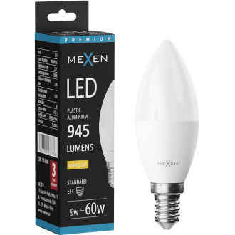 LED žiarovka Mexen Nova E14, C37, 8W, teplá - 3000K, 840 lm - L102-E14-0830-01