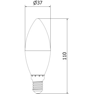 LED žiarovka Mexen Nova E14, C37, 9W, neutrálna - 4000K, 945 lm - L102-E14-0940-01