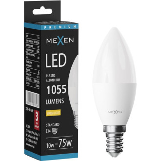 LED žiarovka Mexen Nova E14, C37, 9W, teplá - 3000K, 945 lm - L102-E14-0930-01