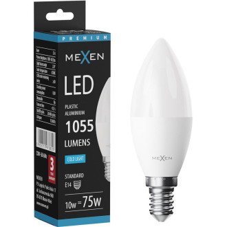 LED žiarovka Mexen Nova E14, C37, 10W, neutrálna - 4000K, 1055 lm - L102-E14-1040-01