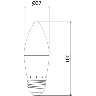 LED žiarovka Mexen Nova E27, C37, 5W, teplá - 3000K, 525 lm - L102-E27-0530-01