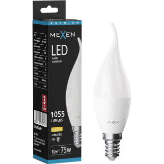 Mexen Nova LED žiarovka E14, C37, 8W, teplá - 3000K, 840 lm - L106-E14-0830-01
