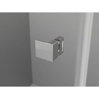 Sprchovací kút Mexen Lunar Duo s pravými pántami 110 x 70 cm, priehľadný, chróm - 834-110P-070L-01-00