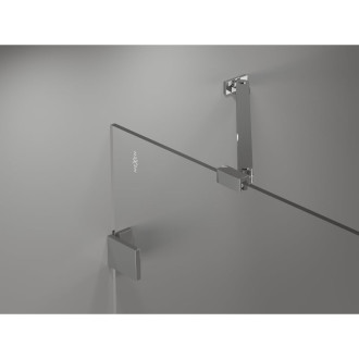 Sprchovací kút Mexen Lunar Duo s pravými pántami 110 x 80 cm, priehľadný, chróm - 834-110P-080L-01-00