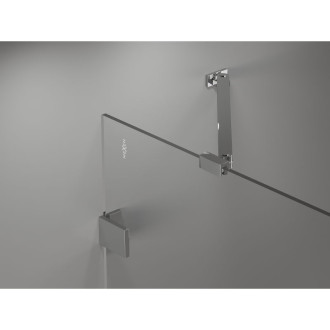 Sprchovací kút Mexen Lunar Duo s pravými pántami 110 x 95 cm, priehľadný, chróm - 834-110P-095L-01-00