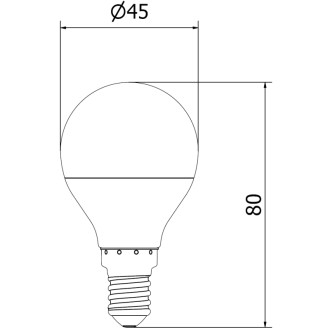 LED žiarovka Mexen Nova E14, G45, 4W, neutrálna - 4000K, 420 lm - L101-E14-0440-01