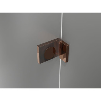 Sprchovací kút Mexen Lunar Duo s pravými pántami 110 x 90 cm, priehľadný, ružové zlato - 834-110P-090L-60-00