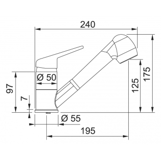 FRANKE F2020 batéria 115.0347.111 FC 9547.031 chróm